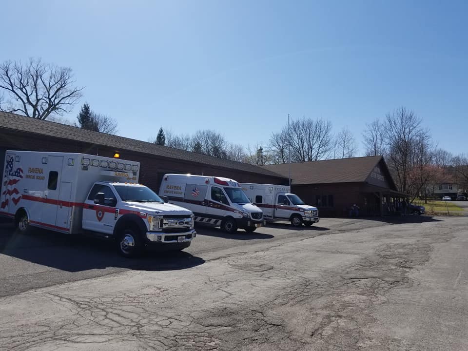 Ravena Rescue Squad fleet parked at the station